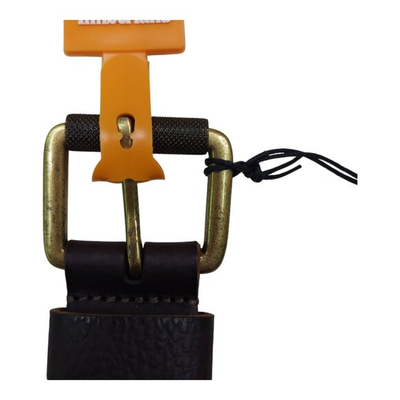 Timberland Mens Full Grain Leather Belt XL 42/44 Brown Brass Buckle 1 1/2" Wide - Picture 9 of 16